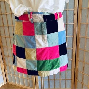 Lilypod Multicolor Corduroy Patch Mini Skirt Sz  6